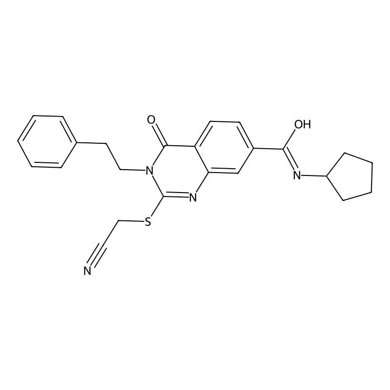 Buy 2 Cyanomethyl Thio N Cyclopentyl 4 Oxo 3 Phenethyl 3 4