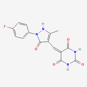 5 2 4 Fluorophenyl 5 Methyl 3 Oxo 1H Pyrazol 4 Yl Methylidene 1 3