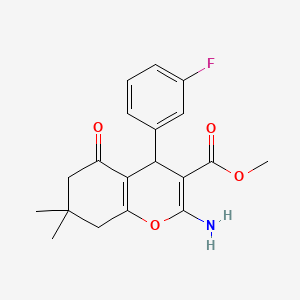 Methyl 2 Amino 4 3 Fluorophenyl 7 7 Dimethyl 5 Oxo 5 6 7 8 Tetrahydro