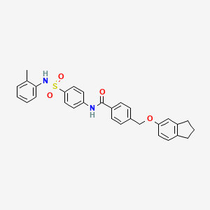 4 2 3 Dihydro 1H Inden 5 Yloxy Methyl N 4 2 Toluidinosulfonyl