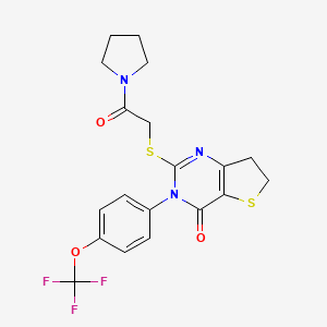 Oxo Pyrrolidin Yl Ethyl Thio Trifluoromethoxy Phenyl