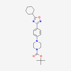 Tert Butyl 4 4 5 Cyclohexyl 1 2 4 Oxadiazol 3 Yl Phenyl Piperazine 1