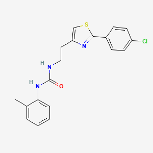 1 2 2 4 Chlorophenyl Thiazol 4 Yl Ethyl 3 O Tolyl Urea S3011285