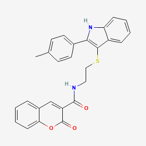 N 2 2 4 Methylphenyl 1H Indol 3 Yl Thio Ethyl 2 Oxo 1 Benzopyran