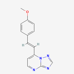 7 E 2 4 Methoxyphenyl Ethenyl 1 2 4 Triazolo 1 5 A Pyrimidine