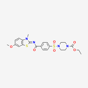 Ethyl 4 4 6 Methoxy 3 Methyl 1 3 Benzothiazol 2 Ylidene Carbamoyl