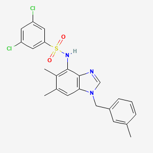 3 5 Dichloro N 5 6 Dimethyl 1 3 Methylbenzyl 1H 1 3 Benzimidazol 4