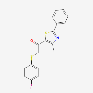 2 4 Fluorophenyl Sulfanyl 1 4 Methyl 2 Phenyl 1 3 Thiazol 5 Yl 1