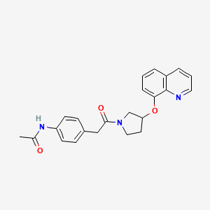 N 4 2 Oxo 2 3 Quinolin 8 Yloxy Pyrrolidin 1 Yl Ethyl Phenyl