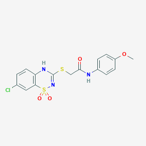 2 7 Chloro 1 1 Dioxido 4H Benzo E 1 2 4 Thiadiazin 3 Yl Thio N 4