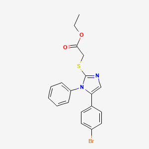 Ethyl Bromophenyl Phenyl H Imidazol Yl Thio Acetate