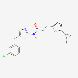 N 5 3 Chlorobenzyl 1 3 Thiazol 2 Yl 3 5 2 Methylcyclopropyl Furan