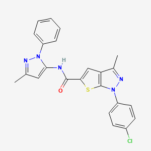 1 4 Chlorophenyl 3 Methyl N 3 Methyl 1 Phenyl 1H Pyrazol 5 Yl 1H