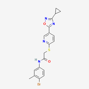 N 4 Bromo 3 Methylphenyl 2 5 3 Cyclopropyl 1 2 4 Oxadiazol 5 Yl