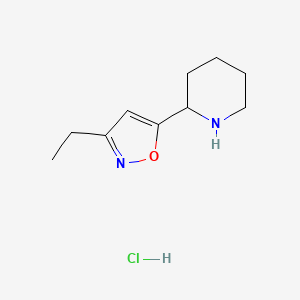 3 Ethyl 5 Piperidin 2 Yl 1 2 Oxazole Hydrochloride S3206882 Smolecule