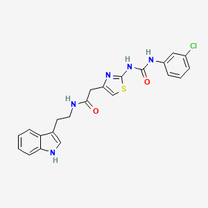 N 2 1H Indol 3 Yl Ethyl 2 2 3 3 Chlorophenyl Ureido Thiazol 4 Yl