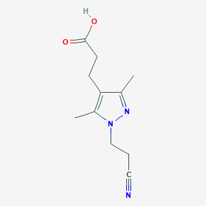 3 1 2 Cyanoethyl 3 5 Dimethyl 1H Pyrazol 4 Yl Propanoic Acid