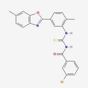 3 Bromo N 2 Methyl 5 6 Methyl 1 3 Benzoxazol 2 Yl Phenyl Amino