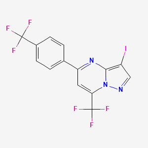 3 Iodo 7 Trifluoromethyl 5 4 Trifluoromethyl Phenyl Pyrazolo 1 5 A