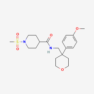 1 Methanesulfonyl N 4 4 Methoxyphenyl Oxan 4 Yl Methyl Piperidine 4