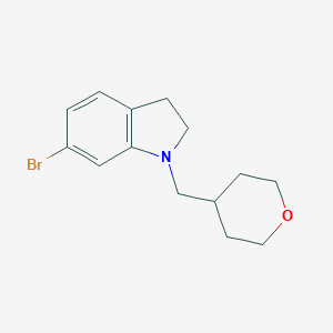 6 Bromo 1 Tetrahydro 2H Pyran 4 Yl Methyl Indoline S849843 Smolecule