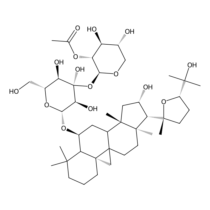 [(2S,3R,4S,5R)-4,5-Dihydroxy-2-[(2R,3S,4R,5R,6R)-3,4,5-trihydroxy-2-[[(3R,9S,12S,14S,15R,16R)-14-hydroxy-15-[(2R,5S)-5-(2-hydroxypropan-2-yl)-2-methyloxolan-2-yl]-7,7,12,16-tetramethyl-9-pentacyclo[9.7.0.01,3.03,8.012,16]octadecanyl]oxy]-6-(hydroxymethyl)oxan-4-yl]oxyoxan-3-yl] acetate