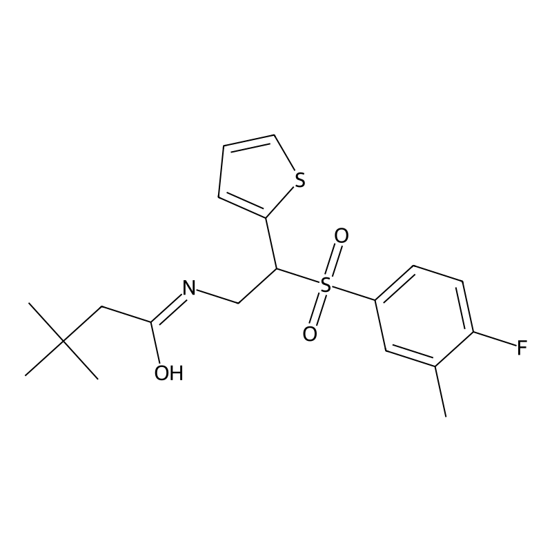 N-(2-((4-fluoro-3-methylphenyl)sulfonyl)-2-(thioph...