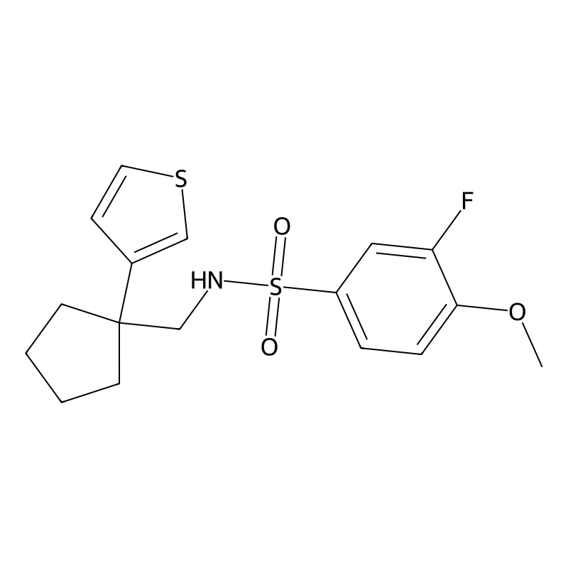 3-fluoro-4-methoxy-N-((1-(thiophen-3-yl)cyclopenty...