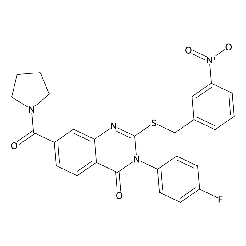3-(4-fluorophenyl)-2-((3-nitrobenzyl)thio)-7-(pyrr...