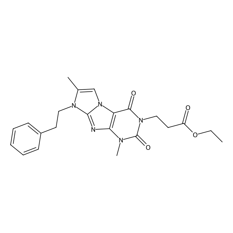 ethyl 3-(1,7-dimethyl-2,4-dioxo-8-phenethyl-1H-imi...