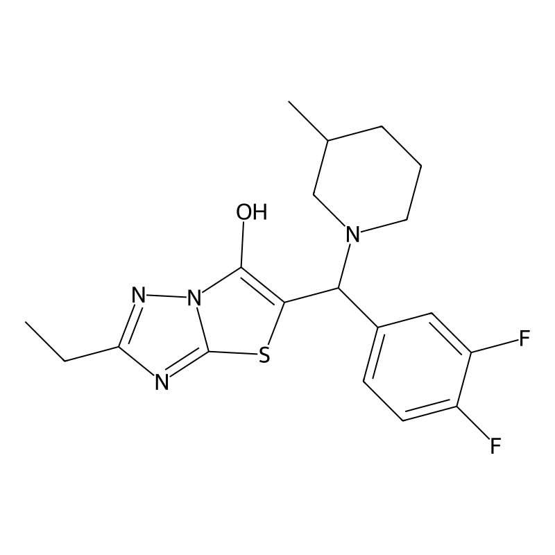 Buy 5 3 4 Difluorophenyl 3 Methylpiperidin 1 Yl Methyl 2 Ethylthiazolo[3 2 B][1 2 4]triazol