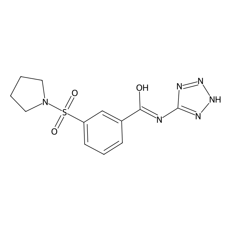 3-(pyrrolidin-1-ylsulfonyl)-N-(1H-tetrazol-5-yl)be...
