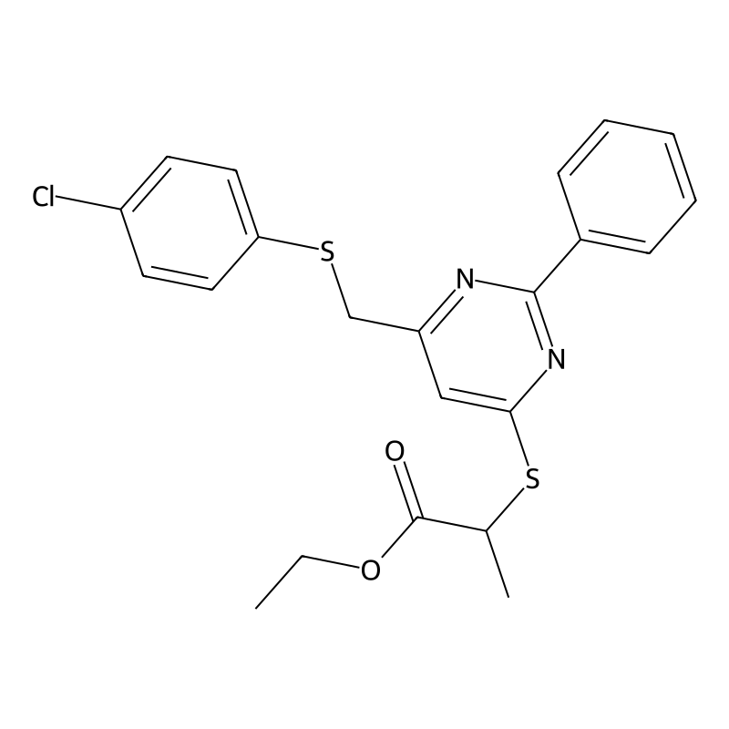 Ethyl 2-[(6-{[(4-chlorophenyl)sulfanyl]methyl}-2-p...