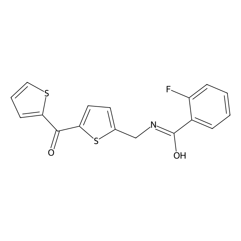 2-fluoro-N-((5-(thiophene-2-carbonyl)thiophen-2-yl...