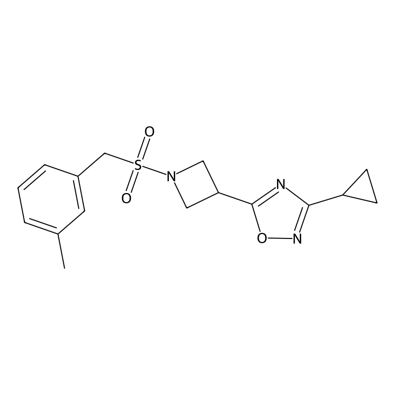 3-Cyclopropyl-5-(1-((3-methylbenzyl)sulfonyl)azeti...