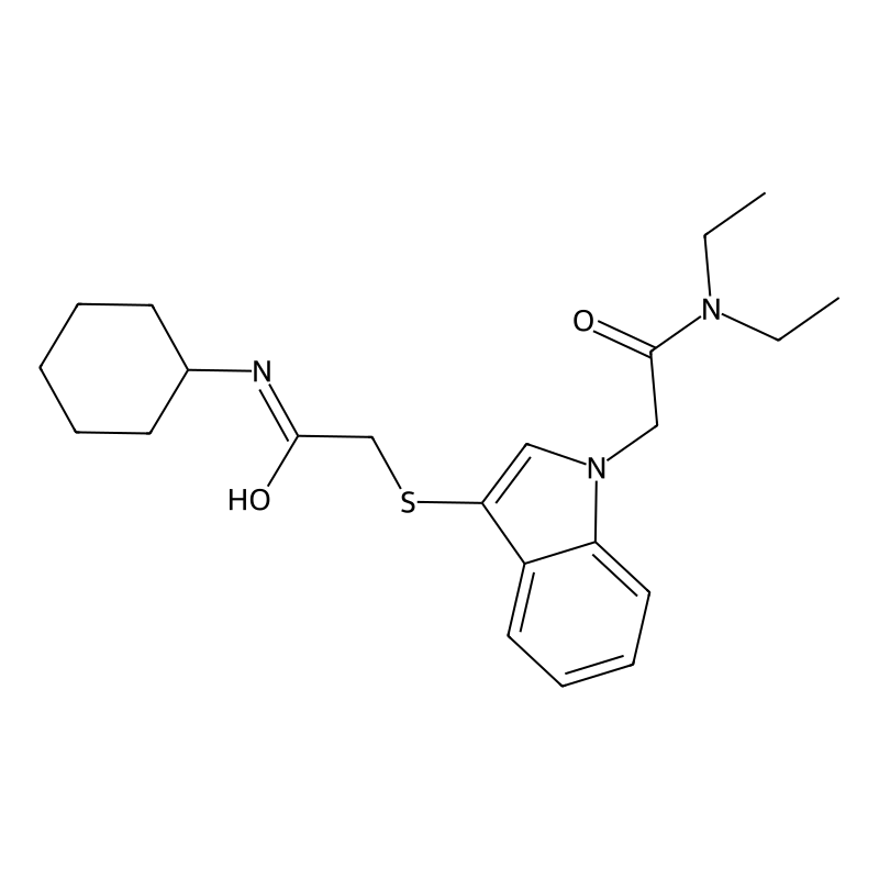 2-(3-((2-(cyclohexylamino)-2-oxoethyl)thio)-1H-ind...