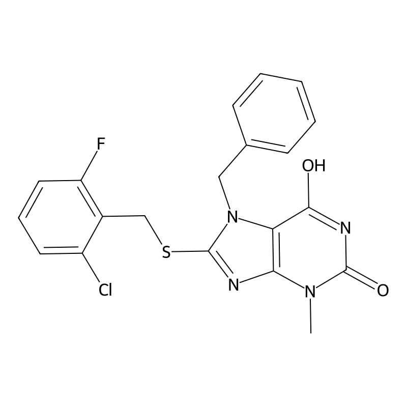 7-benzyl-8-((2-chloro-6-fluorobenzyl)thio)-3-methy...