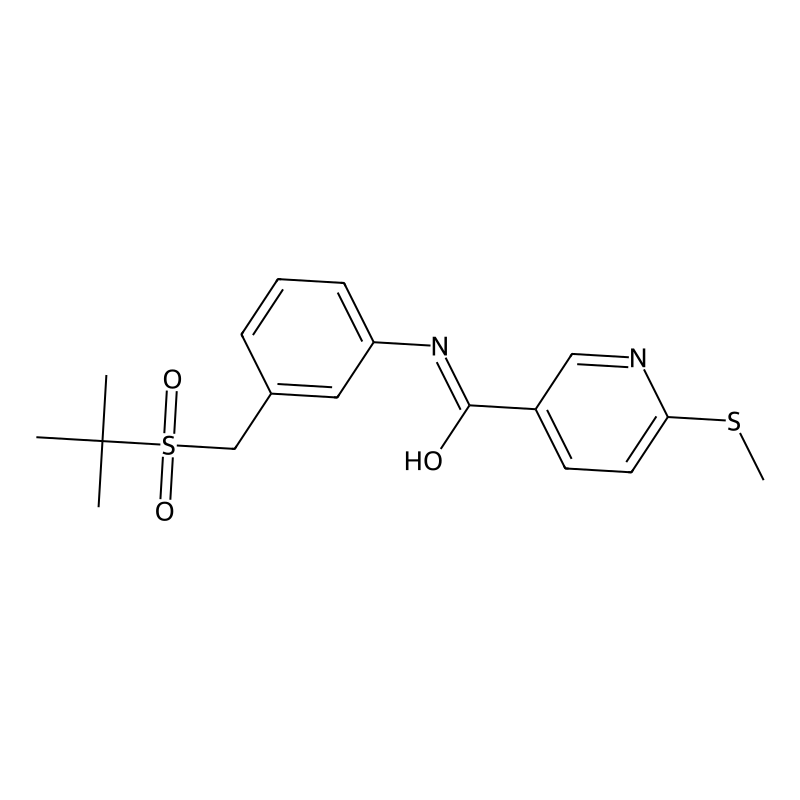 N-{3-[(2-methylpropane-2-sulfonyl)methyl]phenyl}-6...