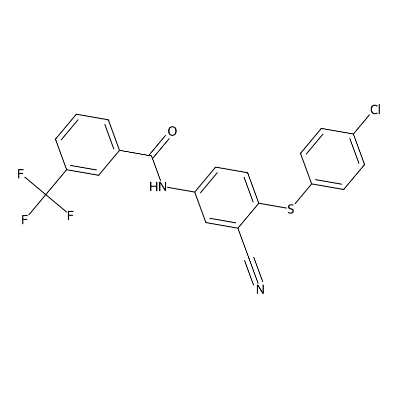 N-{4-[(4-chlorophenyl)sulfanyl]-3-cyanophenyl}-3-(...