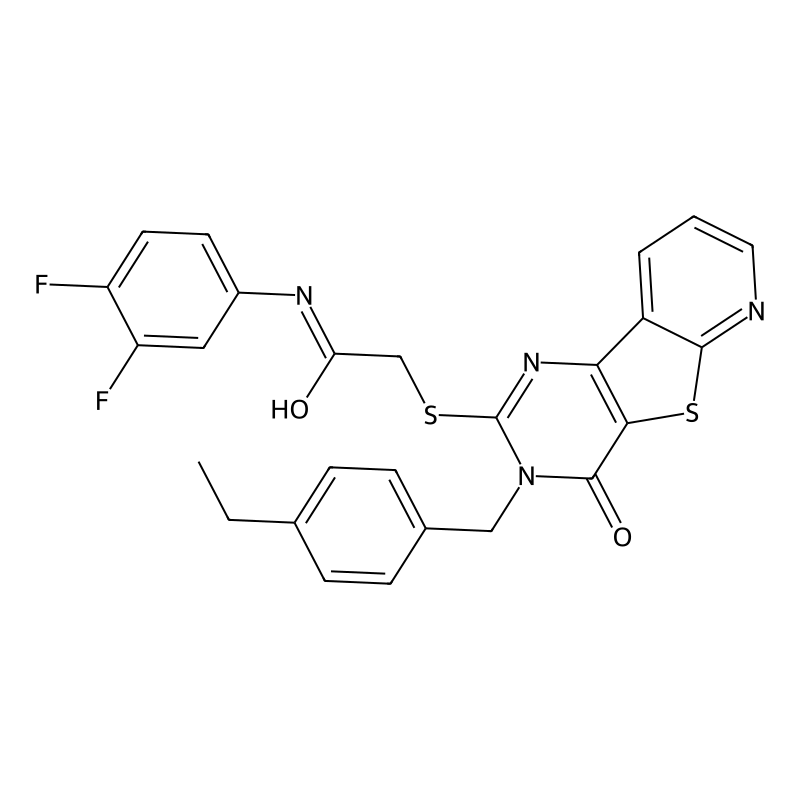 N-(3,4-difluorophenyl)-2-[[5-[(4-ethylphenyl)methy...