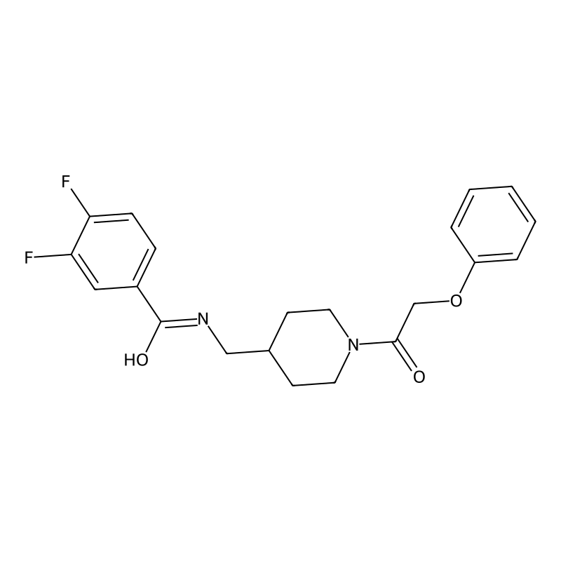 3,4-difluoro-N-((1-(2-phenoxyacetyl)piperidin-4-yl...