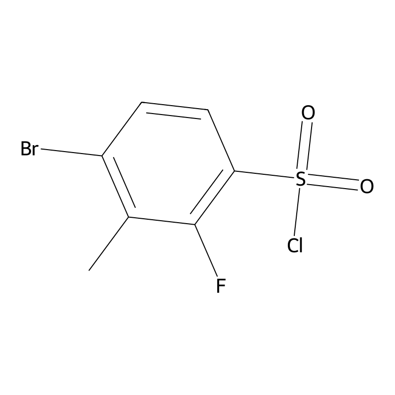 4-Bromo-2-fluoro-3-methylbenzene-1-sulfonyl chlori...