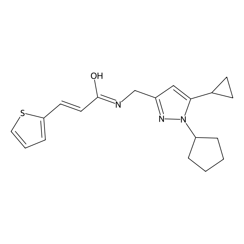 (E)-N-((1-cyclopentyl-5-cyclopropyl-1H-pyrazol-3-y...