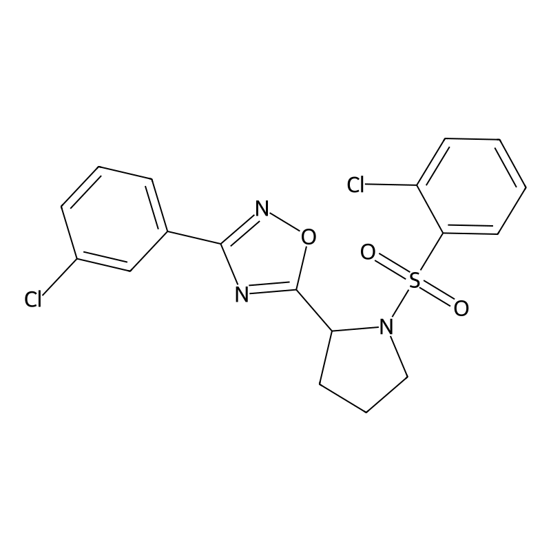 3-(3-Chlorophenyl)-5-{1-[(2-chlorophenyl)sulfonyl]...