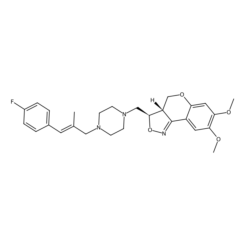 3H-(1)Benzopyrano(4,3-C)isoxazole, 3-((4-((2E)-3-(4-fluorophenyl)-2-methyl-2-propen-1-yl)-1-piperazinyl)methyl)-3a,4-dihydro-7,8-dimethoxy-, (cis)-(+)-