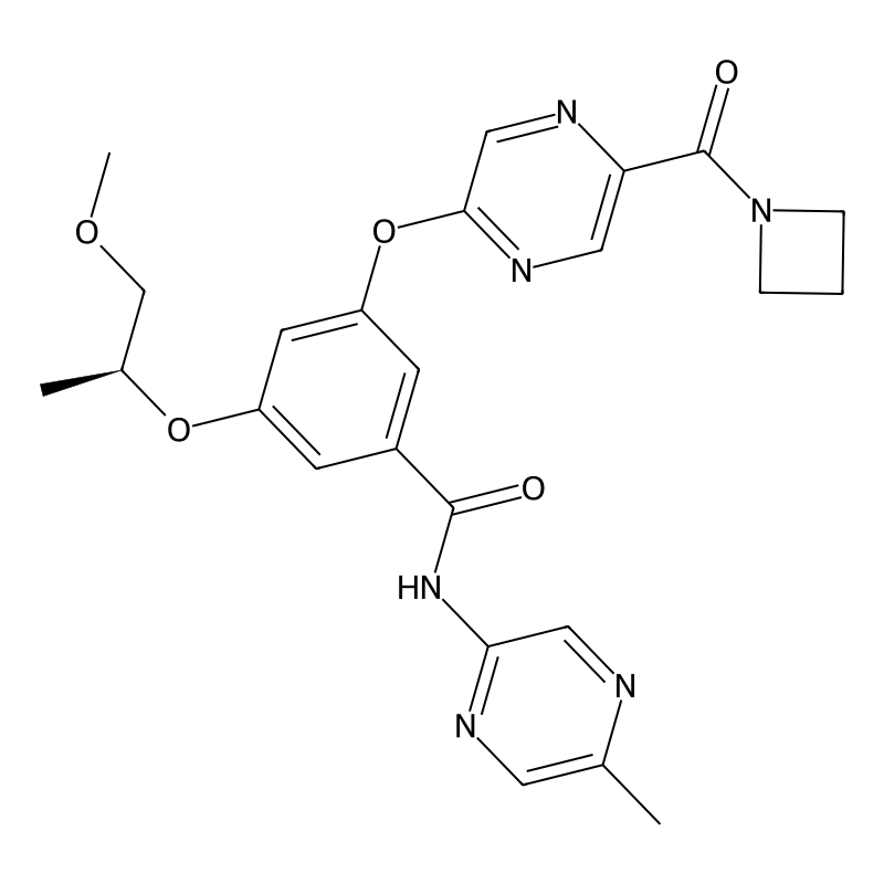 3-[5-(azetidine-1-carbonyl)pyrazin-2-yl]oxy-5-[(2S...