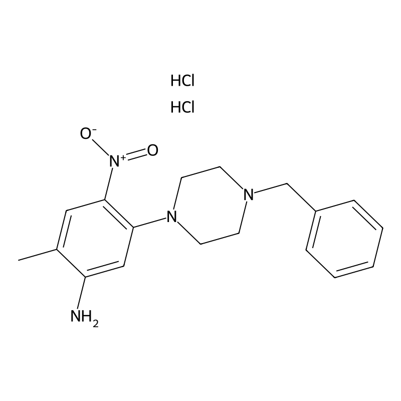 Benzenamine, 2-methyl-4-nitro-5-(4-(phenylmethyl)-1-piperazinyl)-, dihydrochloride