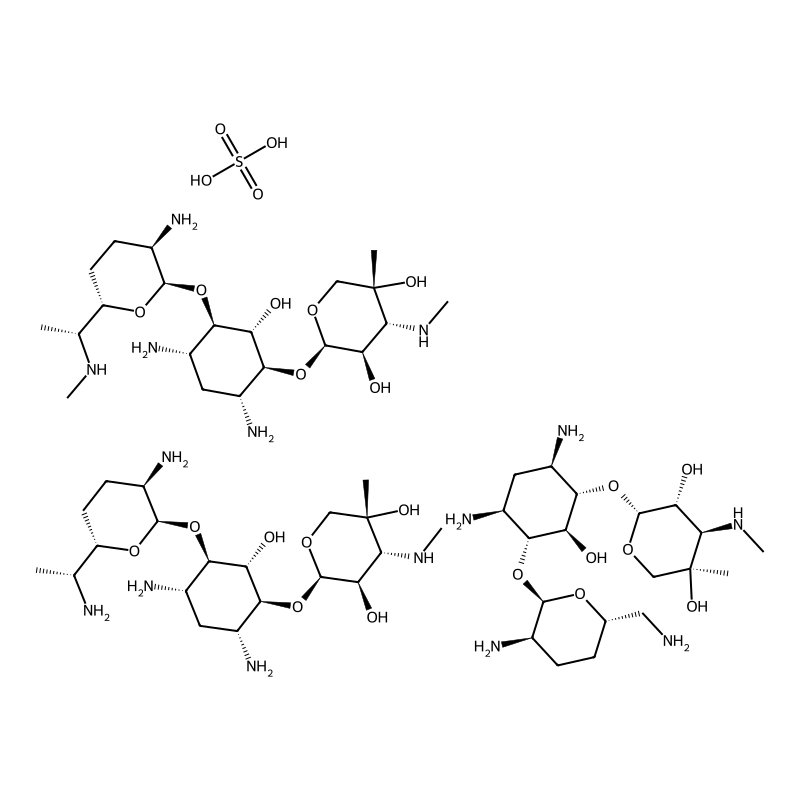 (3R,4R,5R)-2-[(1S,2S,4S,6R)-4,6-Diamino-3-[(2R,3R,6S)-3-amino-6-[1-(methylamino)ethyl]oxan-2-yl]oxy-2-hydroxycyclohexyl]oxy-5-methyl-4-(methylamino)oxane-3,5-diol;sulfuric acid