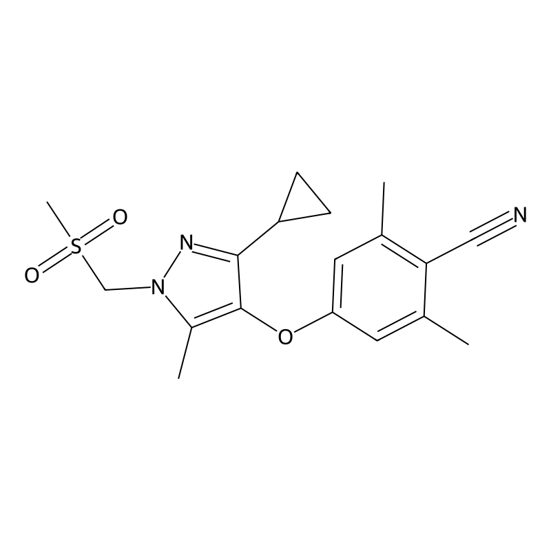 4-[3-cyclopropyl-5-methyl-1-(methylsulfonylmethyl)pyrazol-4-yl]oxy-2,6-dimethylbenzonitrile