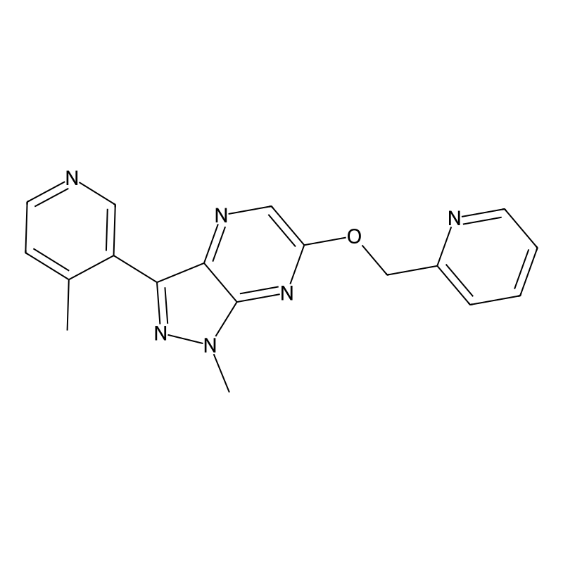 1-Methyl-3-(4-methylpyridin-3-yl)-6-(pyridin-2-ylmethoxy)pyrazolo[3,4-b]pyrazine